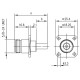 J01021A0153 - Разъём N панельный, гнездо, пайка, квадратный фланец, 4 отверстия, 50 Ом