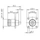 J01021A0164 - Разъём N панельный, гнездо, квадратный фланец, 4 отверстия, IP67, 50 Ом