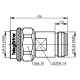 J01024A0010 Переходник панельный N штекер <> гнездо, возвратное затухание 35 дБ/2 ГГц