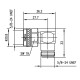 J01024J1096 - Переходник кабельный N гнездо - N штекер, угловой, UG-27/U