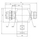 J01028A0028 - Грозоразрядное четвертьволновое устройство, с креплением на панель, гнездо-гнездо