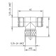 J01042F0649 - Переходник угловой UHF гнездо - UHF штекер - UHF гнездо