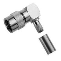 J01045A0002 - Роз'єм Mini-UHF кабельний кутовий, штекер, обжим, ц. контакт паяння, G1 (RG-58C/U)