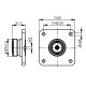 J01121A0004 - Разъём 7-16 панельный, гнездо, увеличенный фланец 13-30, 4 отв., 50 Ом