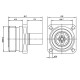 J01121A0147 - Разъём 7-16 панельный, гнездо, обжим, квадратный фланец 4 отв., герметичное уплотнение