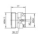 J01121A0723 - Разъём 7-16 панельный, гнездо, резьбовая посадка на панель, 50 Ом