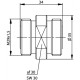 J01123A0001 - Переходник 7-16 гнездо - 7-16 гнездо, возвратные потери 41 dB/1 GHz