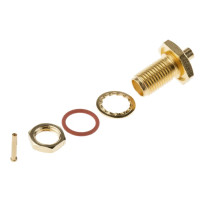 J01151A0061 - Разъем SMA кабельный/панельный, гнездо, пайка, 50 Ом, G11 (UT-85), покрытие-золото