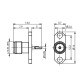 J01151A0141 - Разъём SMA панельный, гнездо, пайка, узкий фланец - 2 крепежных отверстия, 50 Ом