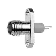 J01151A0151 - Разъем SMA панельный, гнездо, фланец 2 отв., 50 Ом, Z28, покрытие - золото