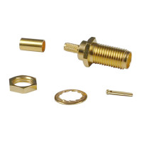 J01151A0671 - Роз'єм SMA кабельний/панельний, гніздо, обжим, 50 Ом, G7 (RG-316/U)