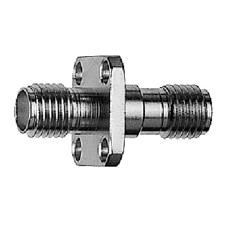 J01154A0019 - Переходник панельный SMA гнездо - SMA гнездо, квадратный фланец, 4 отверстия