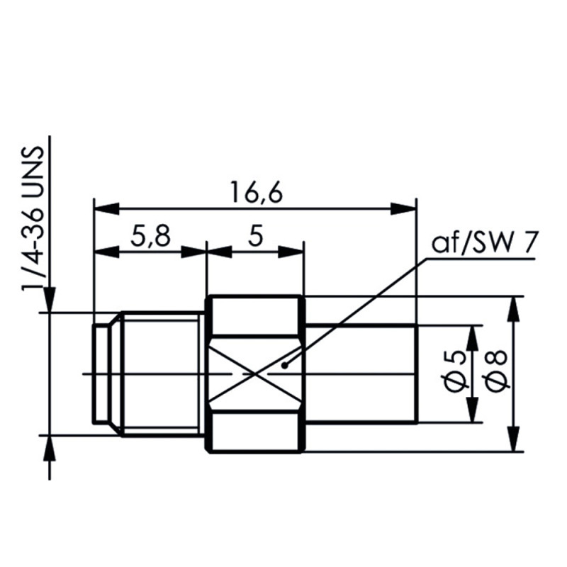 J01155A0161 - Перехідник SMA гніздо - MCX гніздо, < 6 ГГц, Telegartner | Німеччина
