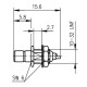 J01160A0021 - Разъём SMB панельный, штекер, крепление - резьба, пайка, 50 Ом, покрытие-золото