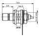 J01160A0271 - Разъём SMB панельный, штекер, крепление - резьба, пайка, 50 Ом, покрытие-золото