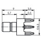 J01160A0431 - Разъём SMB для печатных плат, штекер, 50 Ом, покрытие - золото, пресс-посадка