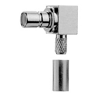 J01160A0558 - Роз'єм SMB кабельний, штекер кутовий, обтиск, ц.контакт- пайка, 50 Ом, Telegartner