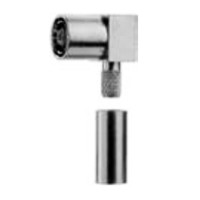 J01161A0088 - Разъём SMB кабельный угловой, гнездо, обжим, ц.контакт - пайка, 50 Ом