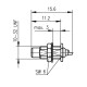 J01170A0011 - Разъём SMC панельный, штекер, крепление - резьба, пайка, 50 Ом, покрытие-золото