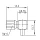 J01171A0171 - Разъём SMC кабельный угловой компактный, гнездо, экран- пайка, ц.контакт- пайка