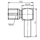 J01171A0191 - Разъём SMC кабельный угловой, гнездо, обжим, ц.контакт - пайка, 50 Ом