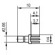 J01190A0031 - Разъём SSMB штекер, на печатную плату, 50 Ом, покрытие - золото, посадка Z23