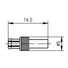 J01270A0151 - Разъем MCX кабельный,  штекер, обжим, 50 Ом, G3 (RG-178B/U), покрытие - золото