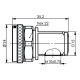 J01440A0009 - Корпус комбинированного разъема 4.3-10 · 50 Ом, штекер, латунь /покрытие- белая бронза