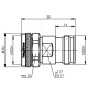 J01442C0004 - Перехідник 4.3-10, штекер - гніздо, різьбовий тип фіксації з'єднання (штекер)