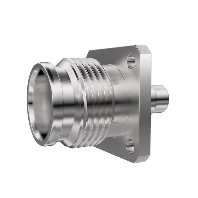 J01461A0005 - Панельный разъём 2.2-5 · 50 Ом гнездо, пайка, крепление- фланец 17.4 мм, IP68