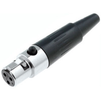 92M-502(3P) gold - Роз'єм mini XLR 3-контактний, кабельний, гніздо, контакти - покриття золото