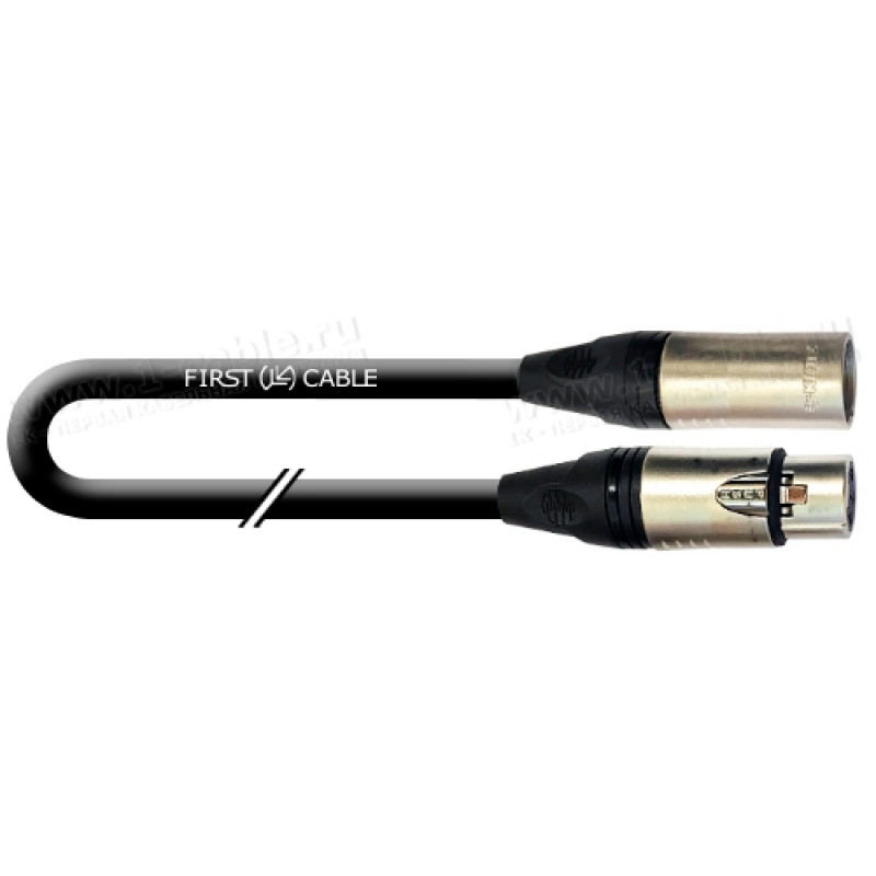1T-AMGK11-000.5 - Кабель микрофонный, Grade Klotz, XLR3 гнездо > XLR3 штекер, разъемы серии KCXX