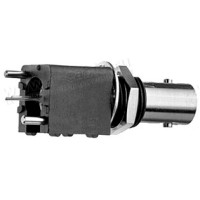 J01001A0103 - Роз'єм BNC для установки на друковану плату, гніздо, паяння, 50 Ом