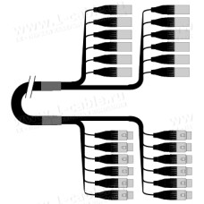 1T-PW10/2XX-05 12-кан. студийный аудиокабель PW, (10-IN/2-OUT), коса (10x XLR3 штекер, 2x XLR3 гнездо)