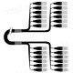 1T-PW10/2XX-05 12-кан. студийный аудиокабель PW, (10-IN/2-OUT), коса (10x XLR3 штекер, 2x XLR3 гнездо)