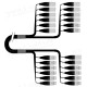 1T-PW10/2XX-05 12-кан. студийный аудиокабель PW, (10-IN/2-OUT), коса (10x XLR3 штекер, 2x XLR3 гнездо)