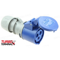 213-6tt - Кабельное гнездо СЕЕ-типа, подключение "Twist" или "Turbo Shark" с кабельным вводом