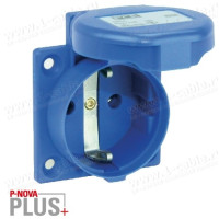 1050-0b - Вбудована розетка SСHUKO з шарнірною кришкою, серія P-Nova plus, IP54