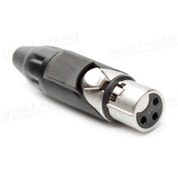 AX3F0M BULK - XLR 3 гніздо, серія AX MARK, з можливістю колірного маркування, цанговий затискач