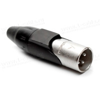 AX3M0M BULK - XLR 3 штекер, серія AX MARK, з можливістю кольорового маркування, цанговий затискач