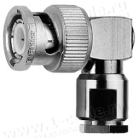 J01000A0073 - Роз'єм BNC кабельний, штекер посилений, кутовий, муфта-закрутка, 50 Ом