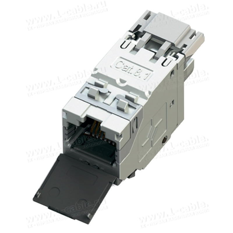 J00029A8000 - Роз'єм RJ45, гніздо, панельна вставка, серії AMJ Cat.8.1, екранований