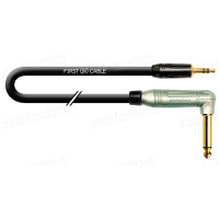 1T-AIC21A-01 Аудиокабель переходной, Jack 6.3 mono штекер угловой > Jack 3.5 stereo штекер