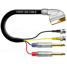 1T-AV35-01 Кабель комбинированный SCART > 2x BNC S-Video (Y/S Video вход-выход) + 2x Jack 6.3 mono