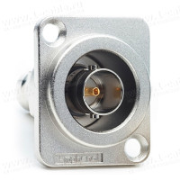 AC-BNC-JJ-75 - Адаптер прохідний, панельний, гніздо-гніздо, D- посадка, HDTV, менш 30дБ/3ГГц