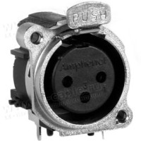 AC3FBH-AU-B - XLR 3 гніздо на панель у плату, тип B, горизонтальне встановлення