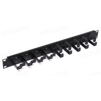 MCO-19-1U-P9 - Кабельний організатор модульний 19", монтажна панель для установки до 9 тримачів