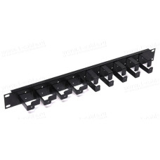 MCO-19-1U-P9 - Кабельный организатор модульный 19", монтажная панель для установки до 9 держателей