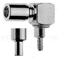 J01161A0851 - Роз'єм SMB кабельний кутовий, гніздо, обжим, ц.контакт-паяння, 50 Ом