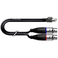 1T-AIC116-03 Аудіокабель перехідний, RJ-45 штекер > 2х XLR3 гніздо, діаметр - 3.4x7.0 мм